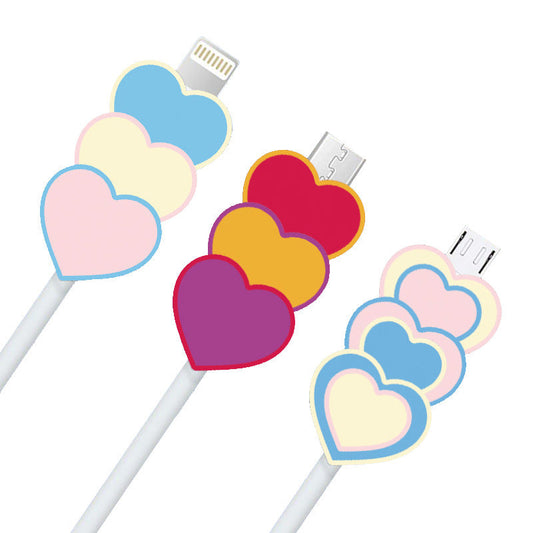 Suitable for Apple data cable cover soft silicone tpu transparent protective cover love data cable cover