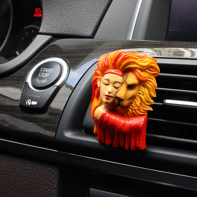 Cartoon Beauty and Beast Car Ornaments Car Decorations Decorative Products High end Personalized Creativity