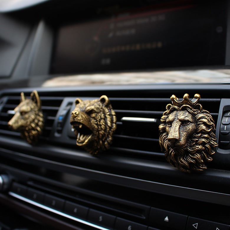 Beast Three Piece Car Aromatherapy Car Air Outlet High end Creative Animal Head Car Center Console High end Jewelry