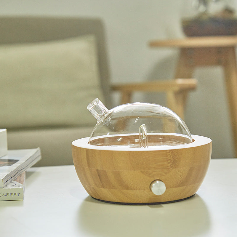 Solid wood glass automatic aromatherapy machine humidifier for household silent bedroom essential oil aromatherapy machine seven color aromatherapy light