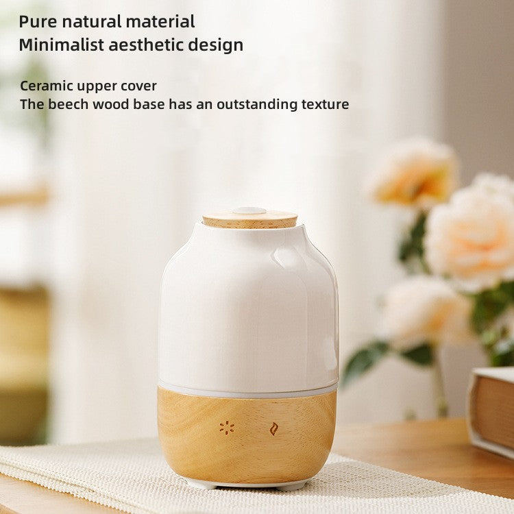 Wood grain ceramic aromatherapy machine essential oil for household tabletop fragrance expansion humidifier ultrasonic air humidifier