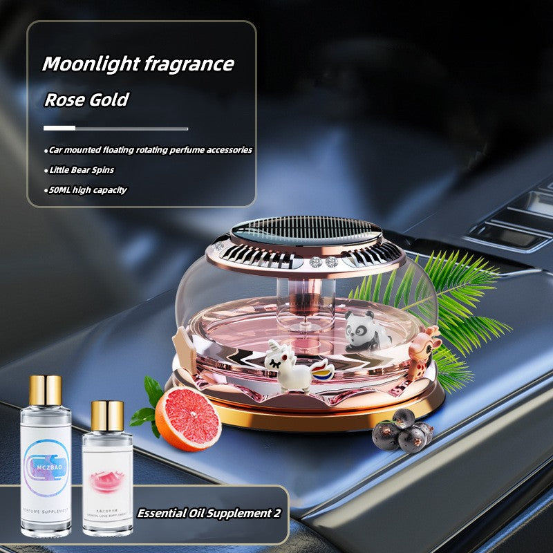 Car mounted fragrance car seat perfume Solar floating rotating fragrance instrument Creative interior decoration