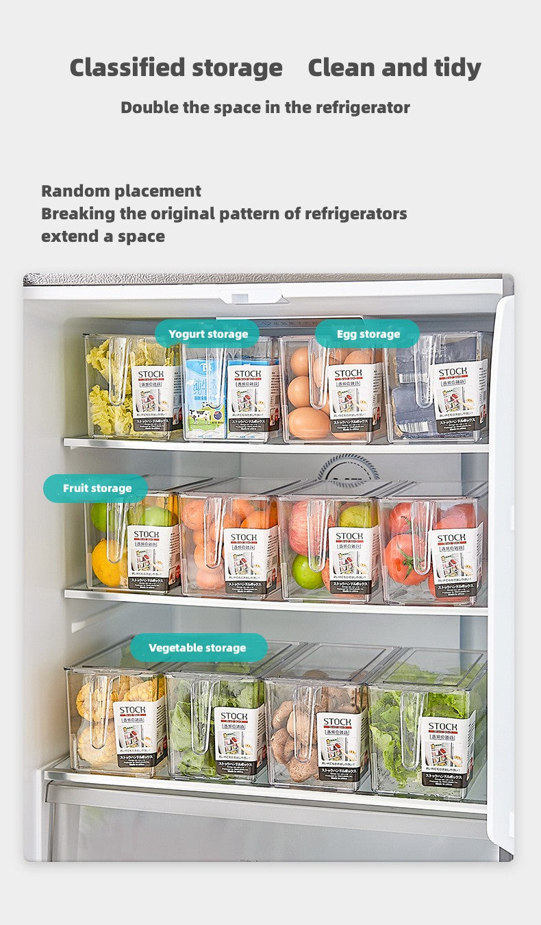 Kitchen refrigerator beverage storage box PET transparent double-layer rolling storage and organizing box easy to open can storage rack