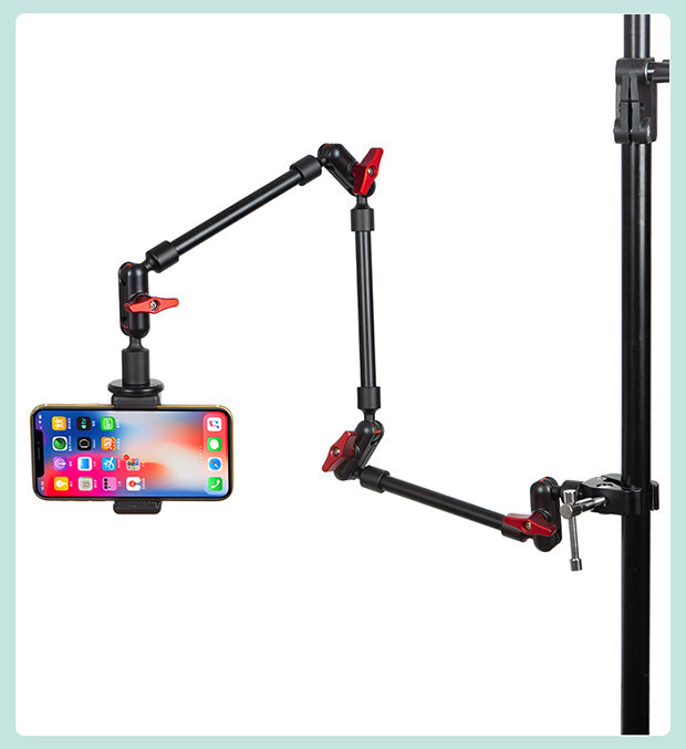 Live mobile phone bracket metal universal head creative multi-functional support clip frame photography