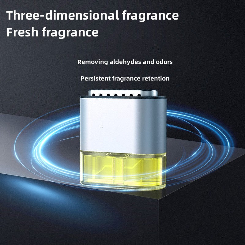 Car mounted aromatherapy air outlet perfume, lasting odor removal, air purification, aluminum alloy, cologne scented car accessories