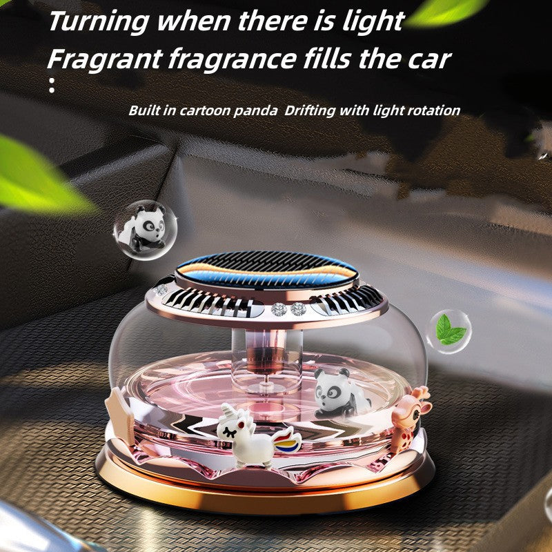 Car mounted fragrance car seat perfume Solar floating rotating fragrance instrument Creative interior decoration