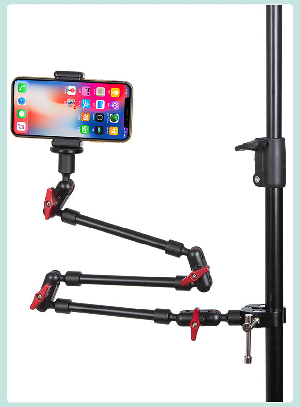 Live mobile phone bracket metal universal head creative multi-functional support clip frame photography