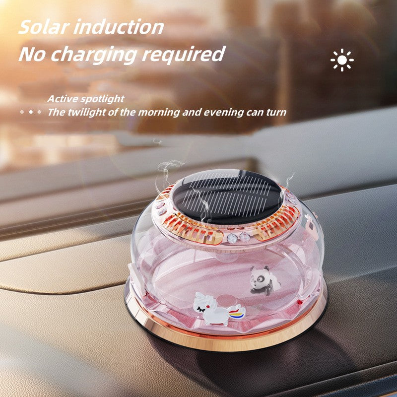 Car mounted fragrance car seat perfume Solar floating rotating fragrance instrument Creative interior decoration