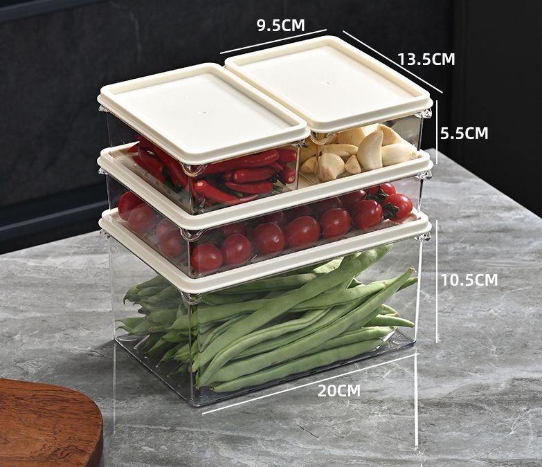 Refrigerator storage box, preservation box, food grade kitchen organizer, vegetable, egg, dumpling, frozen box, sealed box