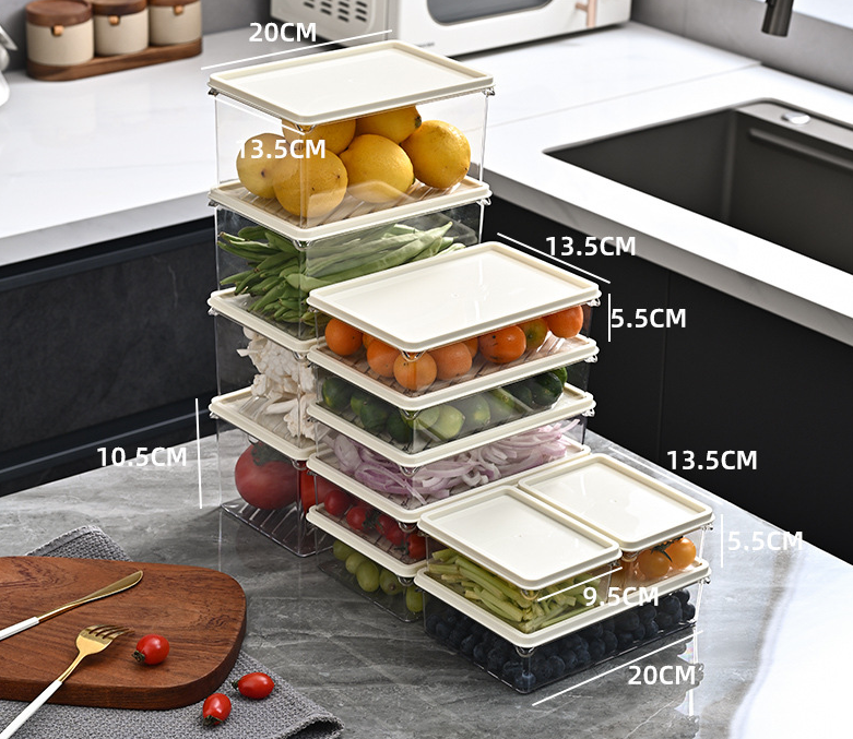 Refrigerator storage box, preservation box, food grade kitchen organizer, vegetable, egg, dumpling, frozen box, sealed box