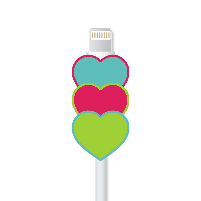 Suitable for Apple data cable cover soft silicone tpu transparent protective cover love data cable cover